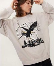 Nasty Gal Illinois Eagle Graphic Overdyed Sweatshirt Women’s 12/14