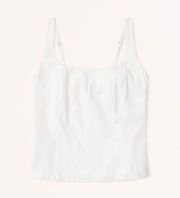 Abercrombie Cotton-Blend Squareneck Corset Top