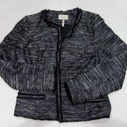 LAUNDRY by SHELLI SEGAL SPAKLY BLUE & BLACK BLAZER