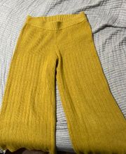 Mustard Knit Lounge Pants