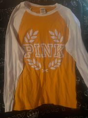 VS PINK Long Sleeve College Tee Size Small 