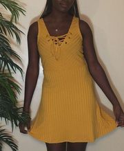 Design Lab Sun kissed mustard flowy dress S / P