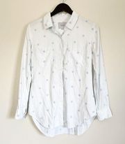 Rails Carter Button Up White Wash Star Shirt XS