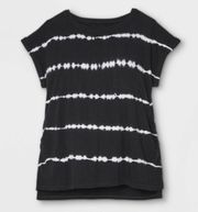 Isabel Maternity Black and White Tie Dye Short Sleeve T-Shirt Women’s Size XS