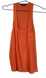 Alexander Wang Tank Women XS Scoop Neck Racerback Sleeveless Orange Summer Light