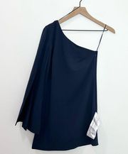 Dress The Population | Heidi Dress Navy Blue One Shoulder Cocktail XS