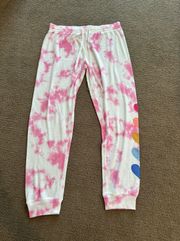 PJ Salvage Pink Tie Dye Joggers