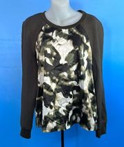 Simply Vera - Vera Wang Long Sleeve Shirt Brown Size XL