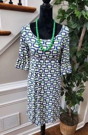 Sophie Max Women's Polyester Round Neck Long Sleeve Knee Length Dress Size Small