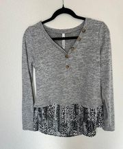 NY Collection petite M gray shirt