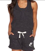 vintage romper  gray and white tank top romper XS NIKE everyday wear