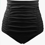 Amazon Plus Sized 18W Women's Retro Ruched High Waisted Bikini Bottom