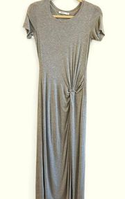 Bailey 44 super soft faux wrap super soft maxi, grey, made in USA, Small