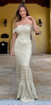 Crochet Flutter Gown