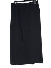 JESSICA LONDON BLACK CHIC MAXI OFFICE CAREER SKIRT 12W TALL