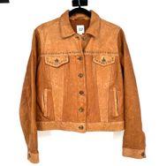 Gap Limited Edition Studded Lamb Leather Biker Jacket Medium Brown Size Large