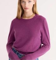 Everlane Crewneck The Cashmere Blend Purple Sweater