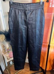 Rebecca Taylor Faux Leather Trousers size 2