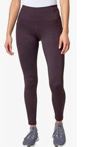 Mondetta Heather Purple Performance Luxury Pocket Waist Athletic Leggings L