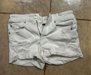 Outfitters White Ripped Jean Shorts