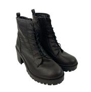 *New Rock & Candy by Zigi Hadria Mid Calf Black Boots Womens 9.5 Combat Lace Zip