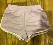 Purple Fabric Shorts