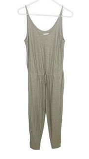 Lou & Grey olive grey jogger jumpsuit tank size XS M