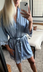 Blue Silk Robe 