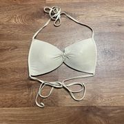 Luli Fama Gold Shimmer Molded Cup Triangle Bikini Top Womens Size Extra Small XS