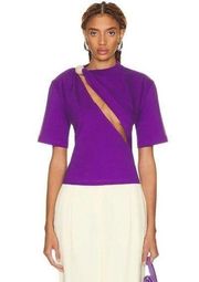 Jacquemus le T-shirt Perola in Purple Medium New Womens Tee Top