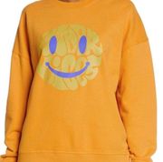Outdoor Voices orange smiley face hikers club sweatshirt