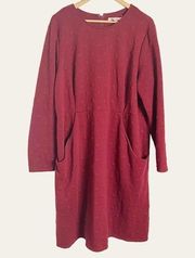 Anthropologie Hutch Red A-Line Sweater Dress Size 3XL