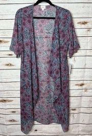 LuLaRoe Shirley Floral Kimono Cover Up Size S NWT