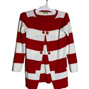 Piko Cotton Striped Cardigan Sweater