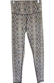 DYI Define Your Inspiration Faux Snake Piton Print Workout Leggings High Waist M