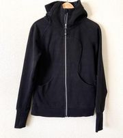 Scuba Hoodie Black Jacket Size 8