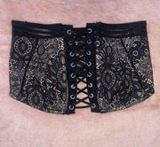 Victoria’s Secret Black Lace Strapless Corset Bustier Bra Top XS