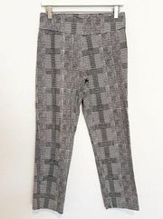 Zac & Rachel Houndstooth Plaid High Rise Academia Trouser Stretch Pants Size 10