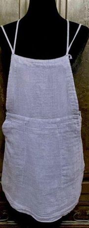 Blue Gray Cotton overalls dress - Size Medium