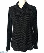 Van Heusen Black Polka Dot Button Down Shirt size Small