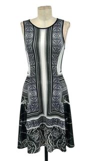 Clover Canyon Etched Marble Gothic Abstract Print Fit and Flare Dress Size XS