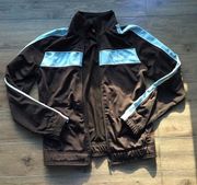 3/$15 Puma Sweat Track Jacket Athletic Brown Full Zip Front Womens Size S