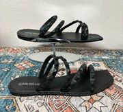 Olivia Miller Black Studded Sandals Size 10