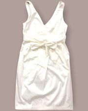 City Triangles White Bow Front Tie Waist Dress Size 9