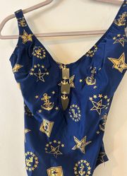 Navy blue  anchor swim suit