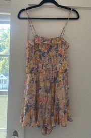 Altered state multicolored floral romper