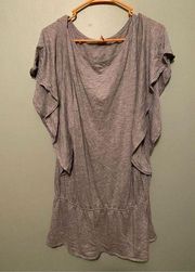 Old Navy Gray Peplum Ruffle Sleeveless Top Size XL NWOT