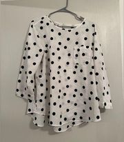 Van Heusen Black and White Polka Dot Blouse