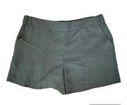 Nine West Seafoam Green Blue High Waist Cuffed Pull On Shorts