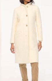 J. Crew NWT Textured Wool Blend Coat in Ivory Size 8